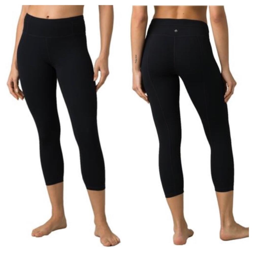 PrAna Momento Black Capri Compression Leggings Size XS